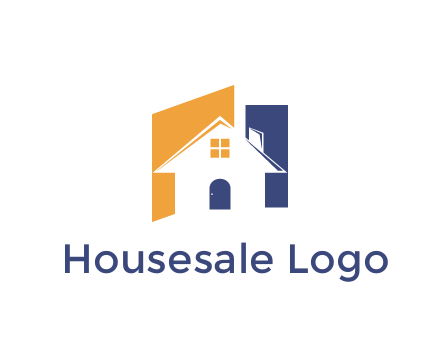 negative spacing of house construction logo