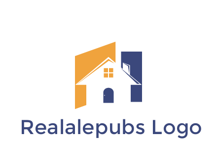 negative spacing of house construction logo