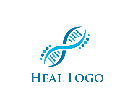 abstract DNA strand medical logo