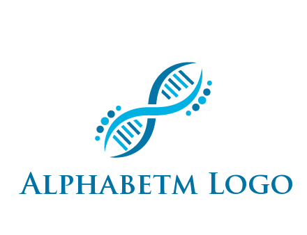 abstract DNA strand medical logo