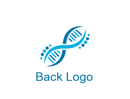 abstract DNA strand medical logo