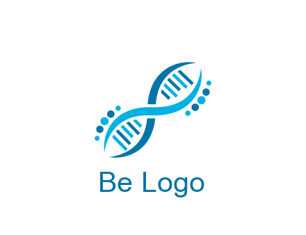 abstract DNA strand medical logo