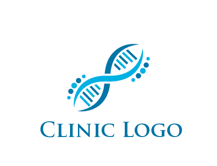 abstract DNA strand medical logo