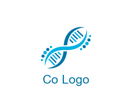 abstract DNA strand medical logo