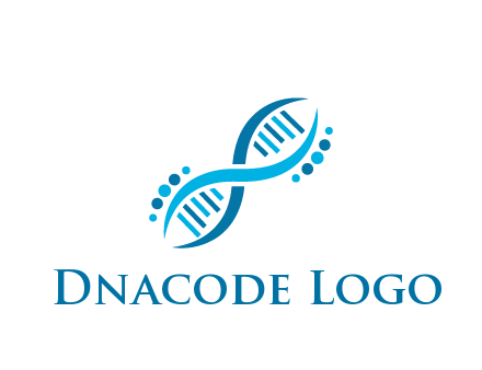 abstract DNA strand medical logo