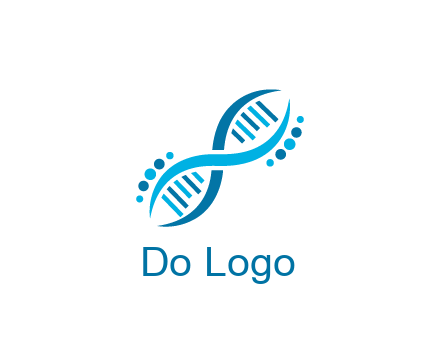 abstract DNA strand medical logo