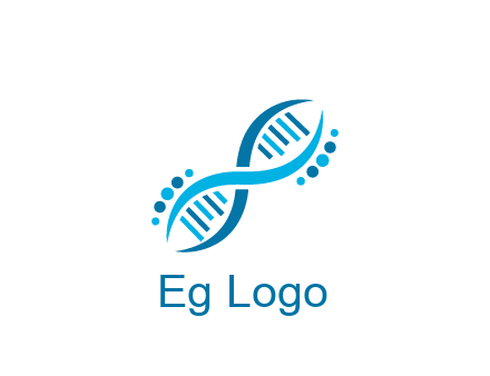 abstract DNA strand medical logo
