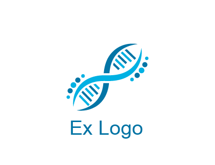abstract DNA strand medical logo