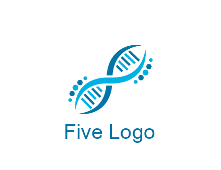 abstract DNA strand medical logo