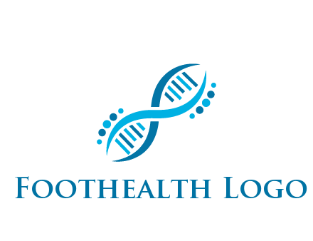 abstract DNA strand medical logo