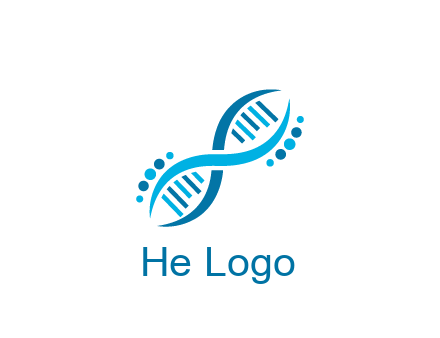 abstract DNA strand medical logo