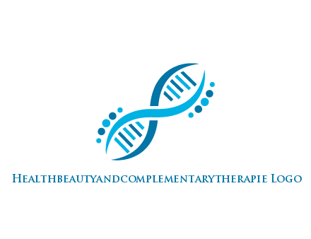 abstract DNA strand medical logo