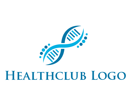 abstract DNA strand medical logo