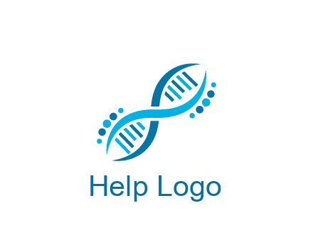 abstract DNA strand medical logo
