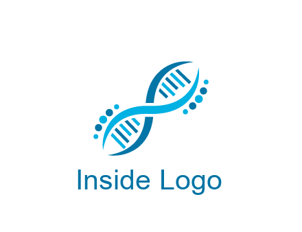 abstract DNA strand medical logo