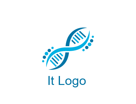 abstract DNA strand medical logo