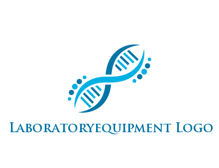 abstract DNA strand medical logo