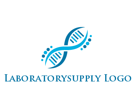 abstract DNA strand medical logo