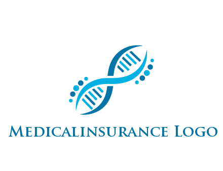 abstract DNA strand medical logo