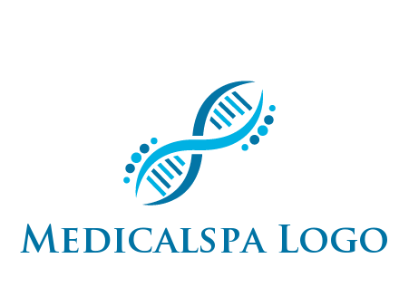 abstract DNA strand medical logo