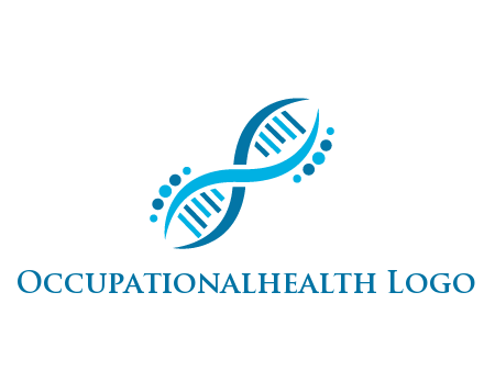 abstract DNA strand medical logo