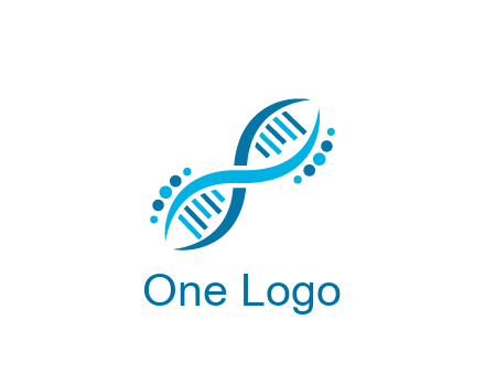 abstract DNA strand medical logo