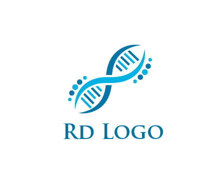 abstract DNA strand medical logo