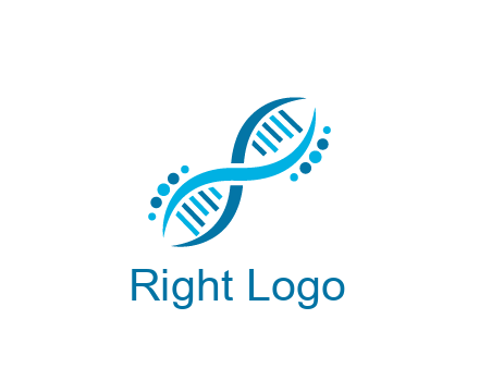 abstract DNA strand medical logo