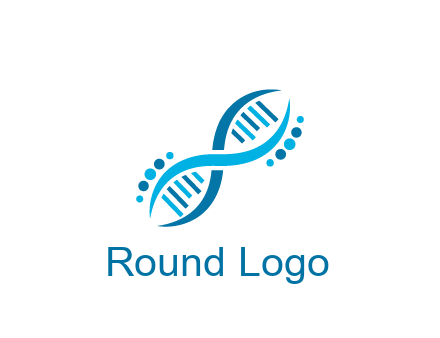 abstract DNA strand medical logo