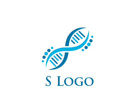 abstract DNA strand medical logo