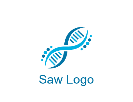 abstract DNA strand medical logo
