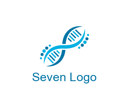 abstract DNA strand medical logo