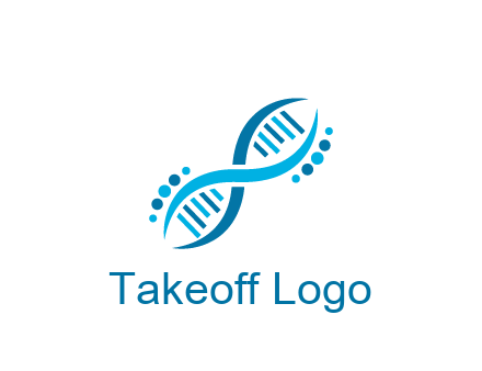 abstract DNA strand medical logo