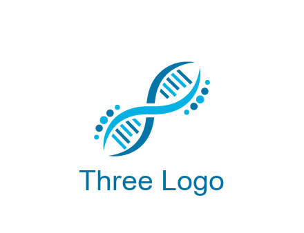abstract DNA strand medical logo