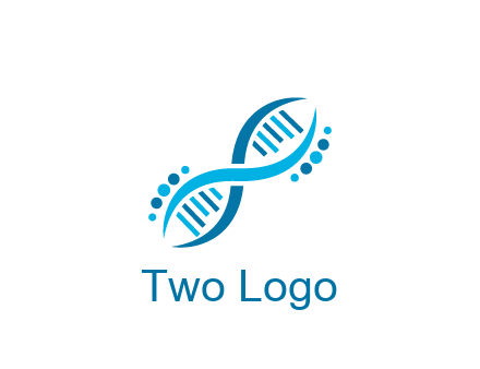 abstract DNA strand medical logo
