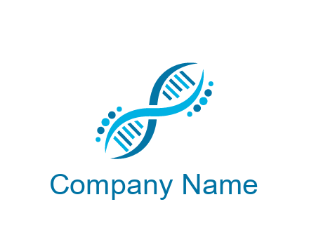 abstract DNA strand medical logo