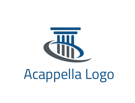 pillar with swoosh around legal logo
