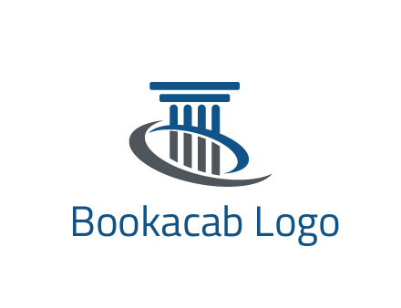 pillar with swoosh around legal logo