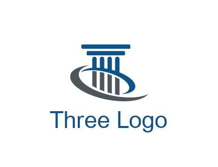 pillar with swoosh around legal logo