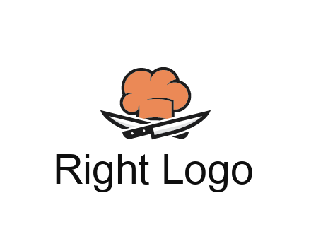 chef hat with knives restaurant logo