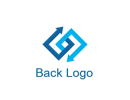 blocky arrow media logo