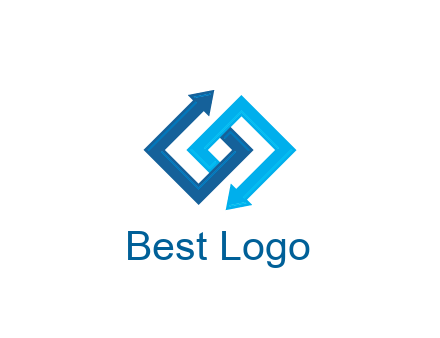 blocky arrow media logo