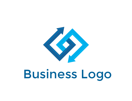 blocky arrow media logo