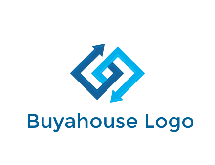 blocky arrow media logo