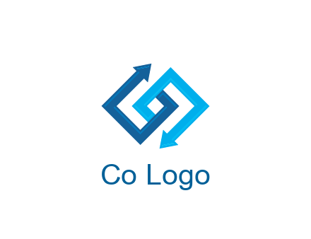 blocky arrow media logo