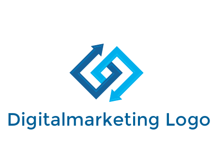 blocky arrow media logo