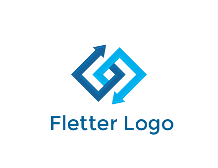 blocky arrow media logo