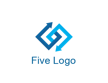 blocky arrow media logo