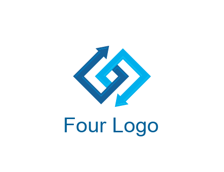blocky arrow media logo