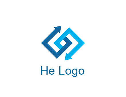 blocky arrow media logo